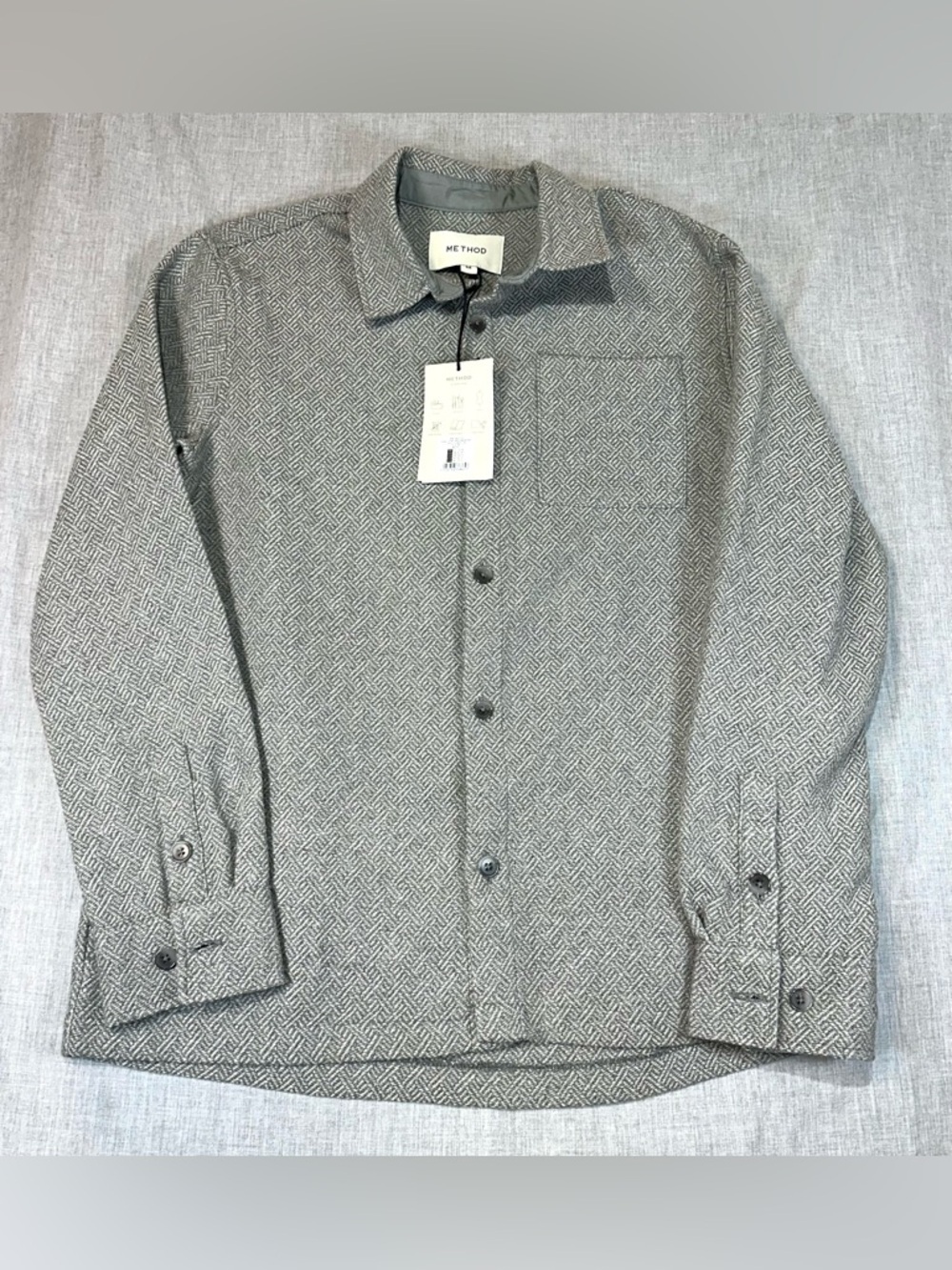 METHOD Men's Grey Patterned Jacket NWT